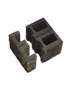 Пустотелые блоки для забора СКЦ(т)-6/1Лкол100 Листопад гранит на колотой поверхности Старый замок