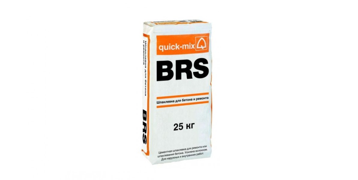 Quick Mix BRS Шпатлевка для бетона и ремонта усиленная волокном до 15 мм
